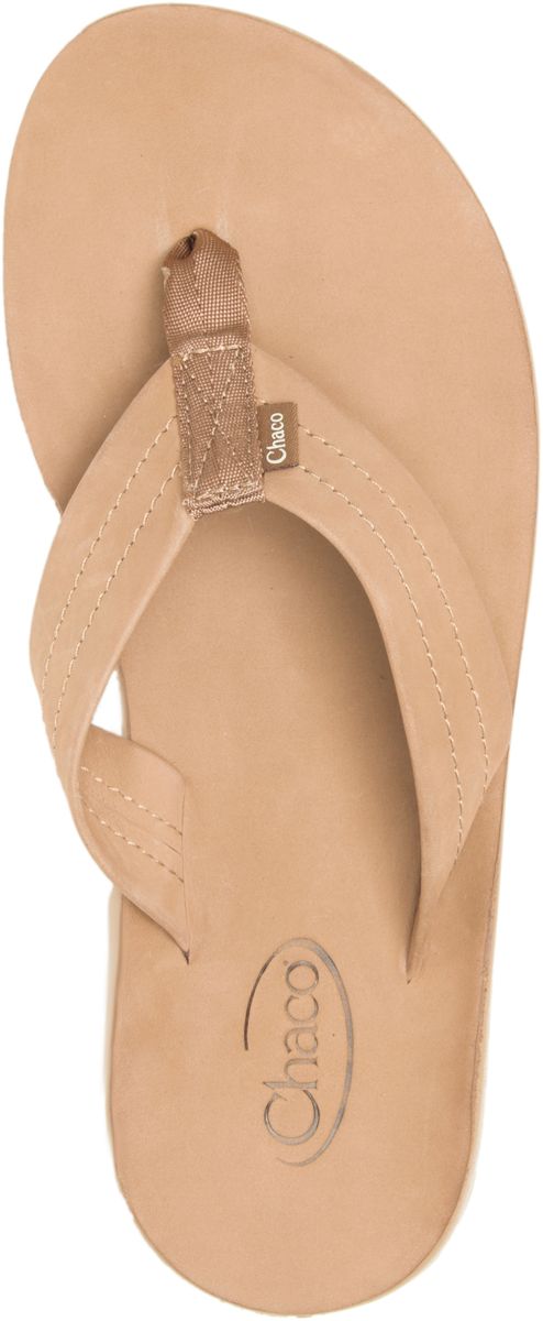 Leather Classic Flip Flop, Tan, dynamic 2