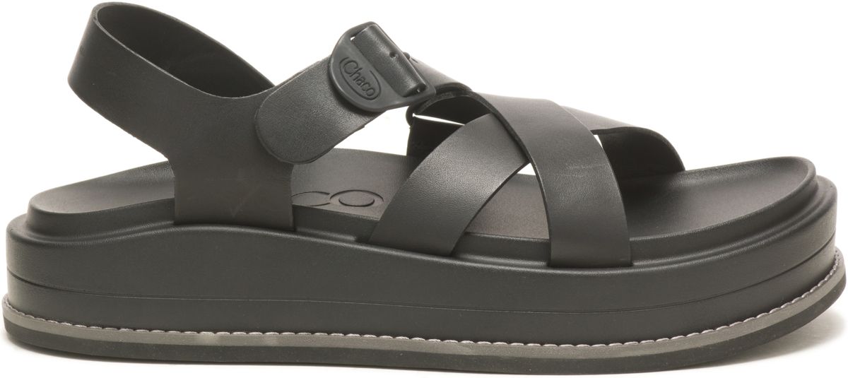 Black best sale leather chacos