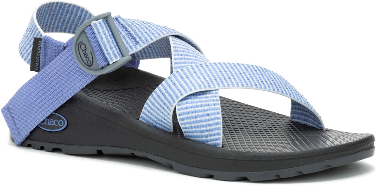 Mega Z/Cloud Wide-Strap Cushioned Sandal, Pucker Hydrangea, dynamic 2
