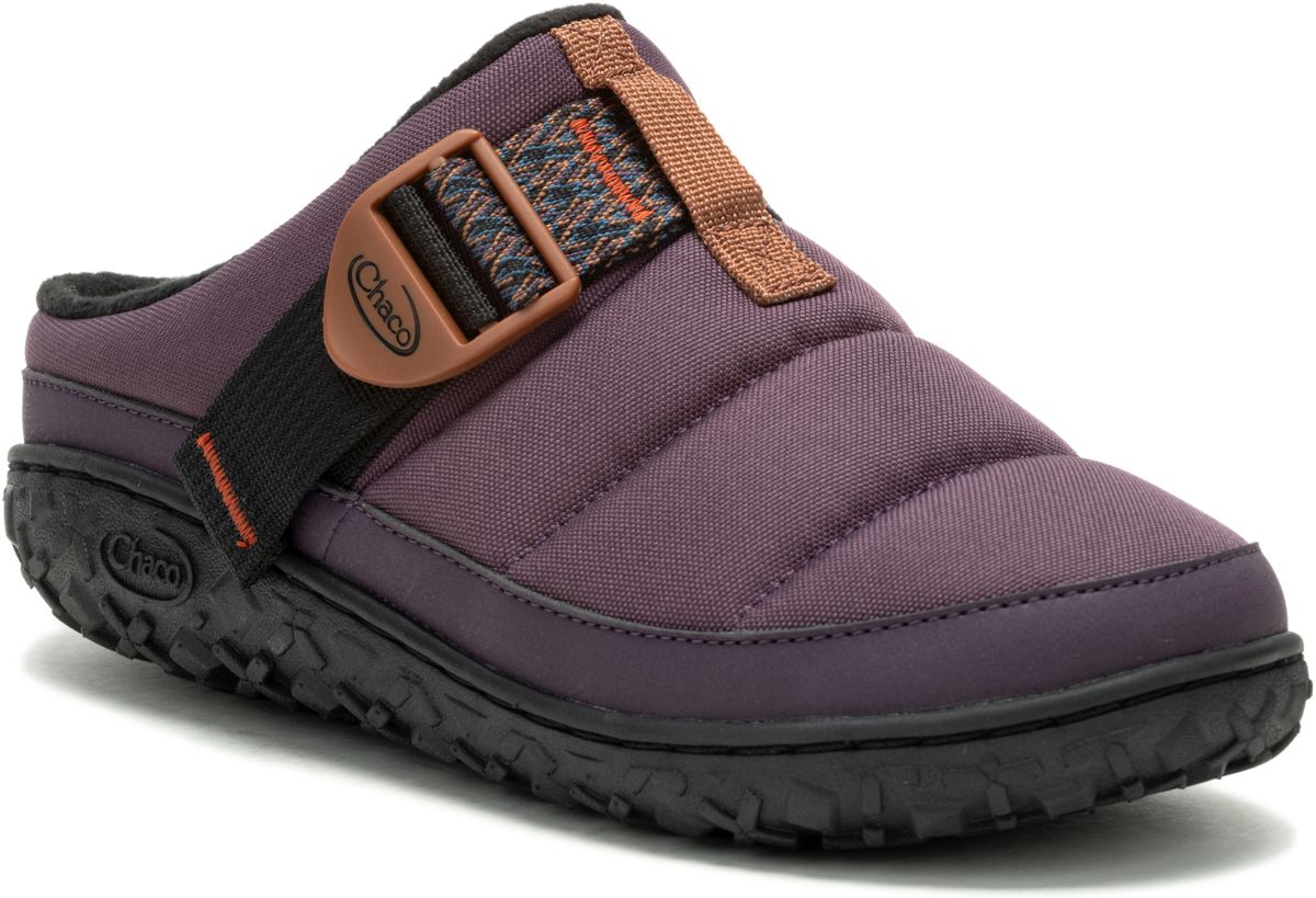 Ramble Rugged Canvas Clog, Plum, dynamic 2