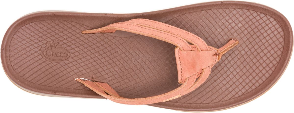 Lowdown Leather Flip Flop, Burnt Chestnut, dynamic 2