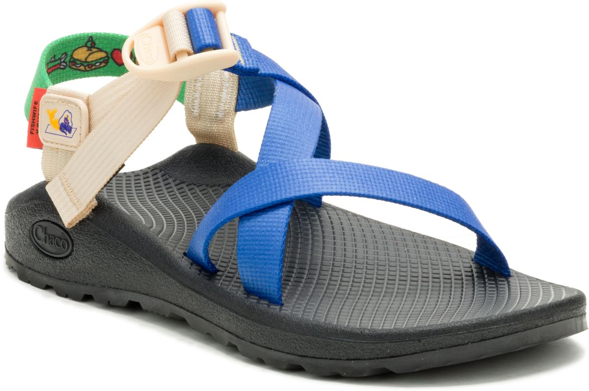 Chaco x Fishwife Z/Cloud Cushioned Sandal, Chaco of the Sea, dynamic 3
