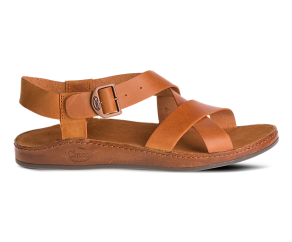 Rust Chaco Women's Wayfarer Leather Sandal