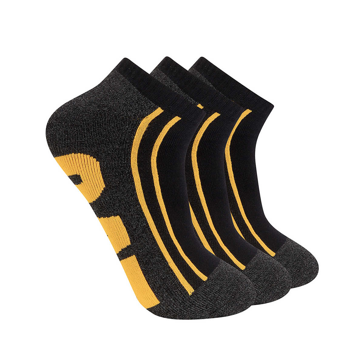 Half Cushion Quarter Sock 3-Pack, Black, dynamic 1