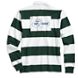 Cloud Horizontal Striped Rugby Shirt, White/Forest Green, dynamic 2