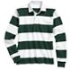 Cloud Horizontal Striped Rugby Shirt, White/Forest Green, dynamic 1