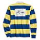Cloud Horizontal Striped Rugby Shirt, Royal/Yellow, dynamic 3