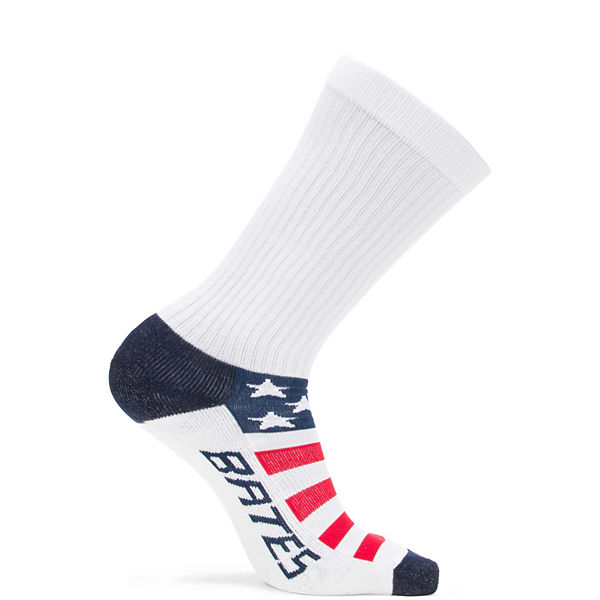 1-PK American Flag Novelty Crew Sock, Red/White/Blue, dynamic