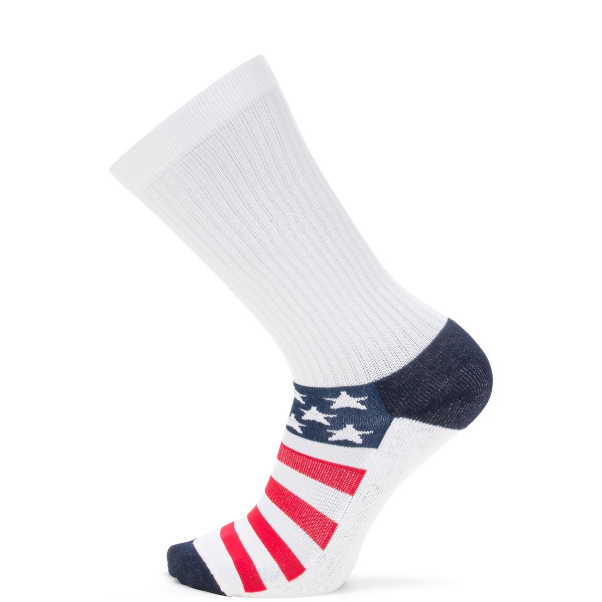 1-PK American Flag Novelty Crew Sock, Red/White/Blue, dynamic 1