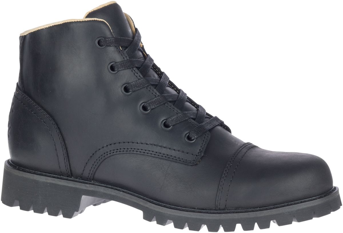black cap toe boots