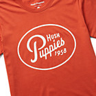 Retro Hush Puppies Script Graphic Tee, Burnt Orange, dynamic 3