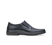 Mens Hush Puppies Bodmin H14043000 Black Leather Formal Slip On Dress Shoes