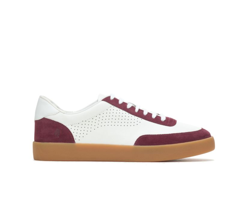 Charlie Lace Up, White Maroon Suede, dynamic 1