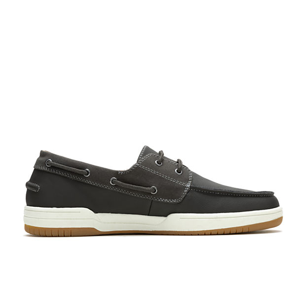 Colton Boat Shoe, Dark Grey Leather, dynamic