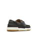 Colton Boat Shoe, Dark Grey Leather, dynamic 3