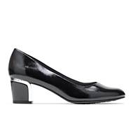 Deanna, Black Cross Hatch Patent/Silver Heel, dynamic