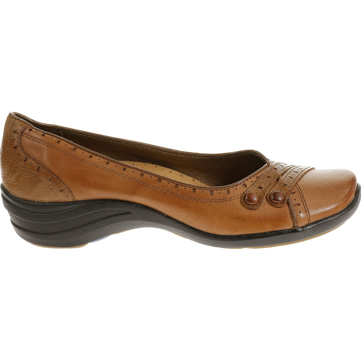 tan leather slip on shoes womens