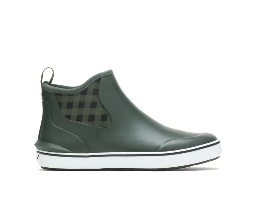 Rain Sneaker Boot, Green Buffalo Plaid, dynamic 1