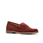 Wren Penny Loafer, Brick Red Suede, dynamic 2
