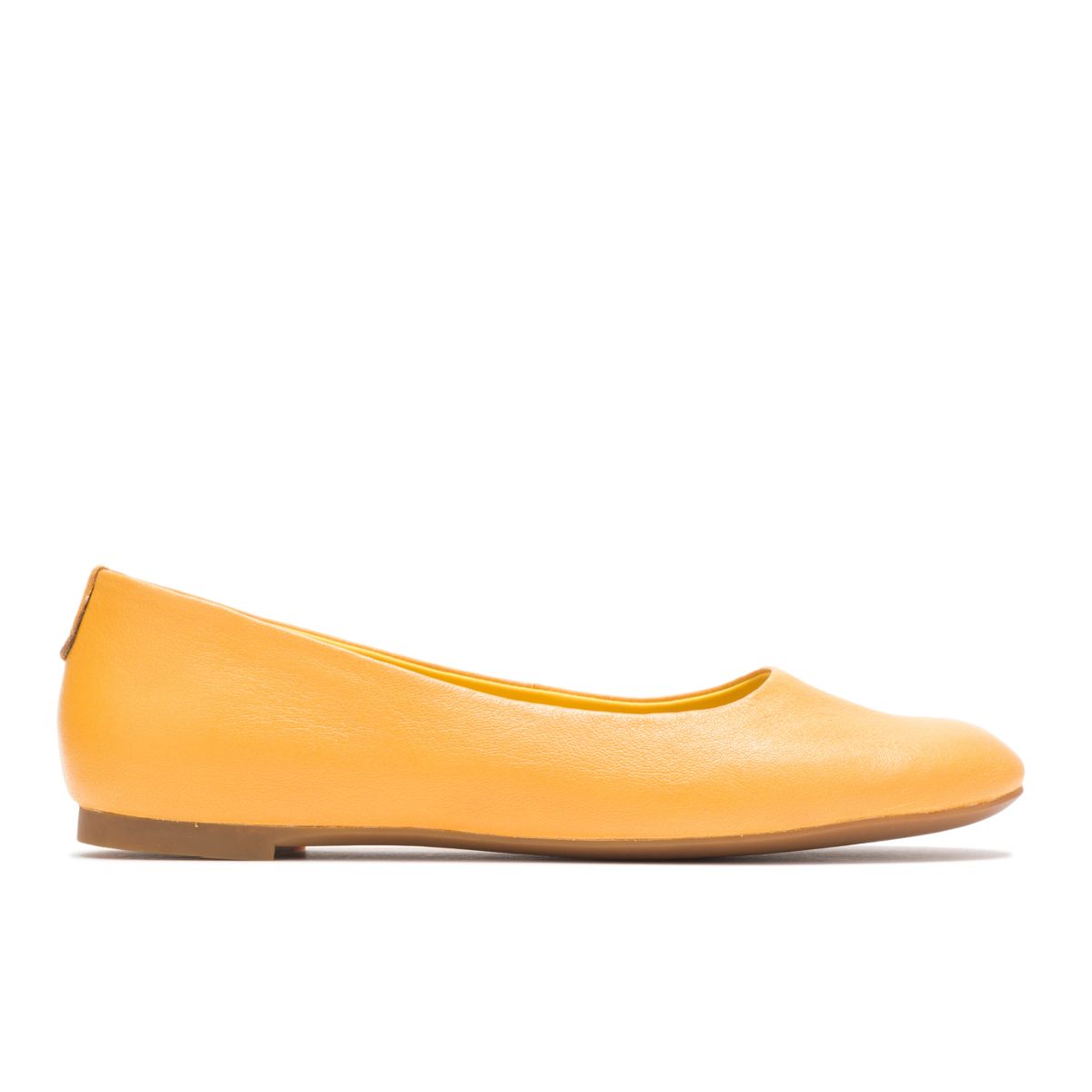 yellow leather flats womens