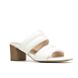 Leila Slide, Pearl White Leather, dynamic 2