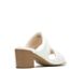 Leila Slide, Pearl White Leather, dynamic 3