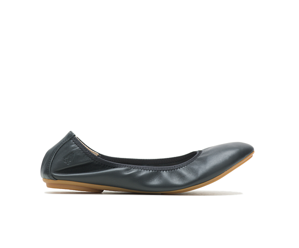 Chaste Ballet Flat 2, Bold Black Leather, dynamic