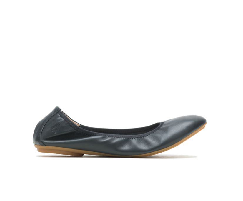 Chaste Ballet Flat 2, Bold Black Leather, dynamic 1