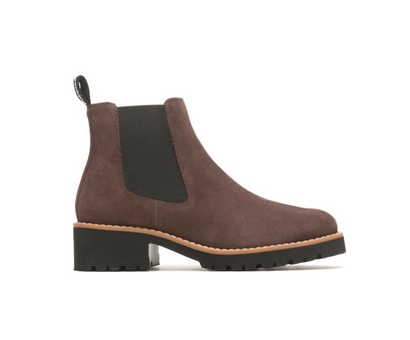 Amelia Chelsea Boot, Chocolate Brown Suede, dynamic 1