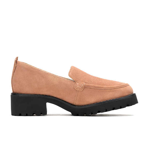 Lucy Loafer, Coral Blush Suede, dynamic
