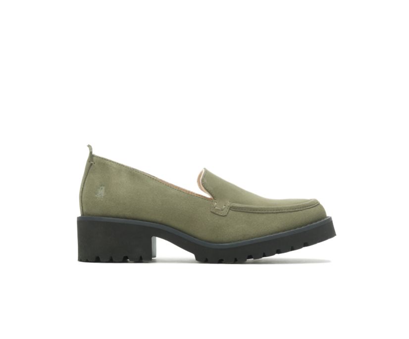 Lucy Loafer, Olive Suede, dynamic 1