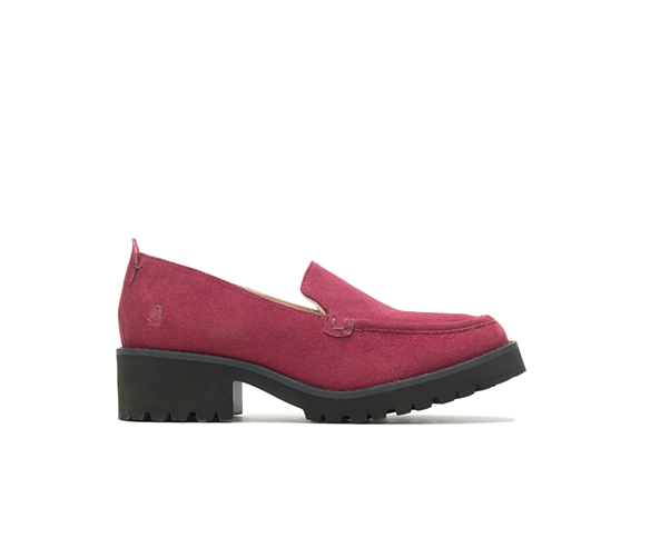 Lucy Loafer, Rhubarb Red Suede, dynamic
