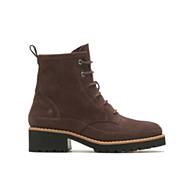 Amelia Lace Boot, Dark Brown Suede, dynamic