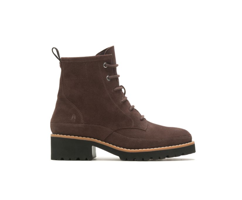 Amelia Lace Boot, Dark Brown Suede, dynamic 1