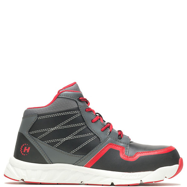 Annex Mid Nano Toe Leather Athletic, Grey/Red, dynamic