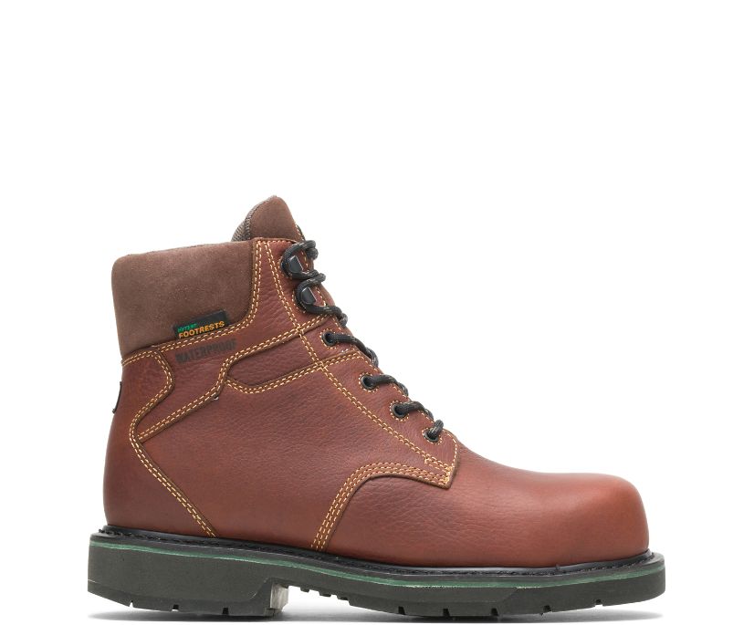 FootRests® Waterproof  Composite Toe 6" Work Boot, Brown, dynamic