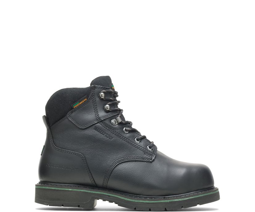 FootRests® Waterproof Metatarsal Guard Composite Toe 6" Work Boot, Black, dynamic 1