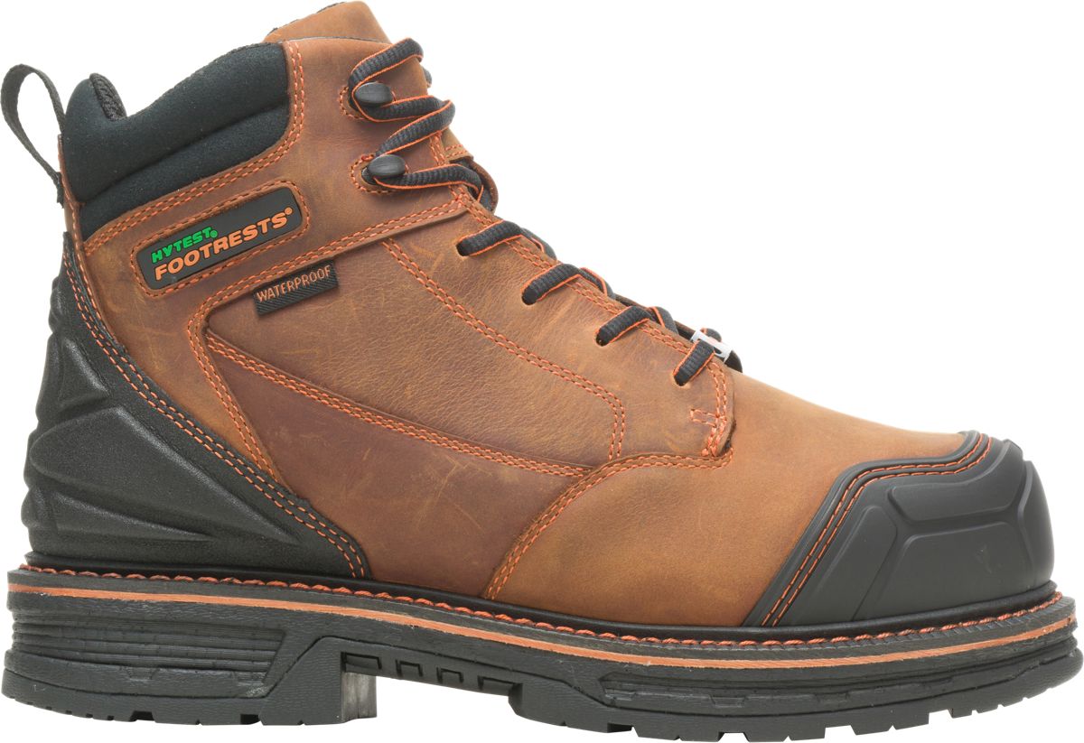 FootRests® Rival Waterproof Metatarsal Guard Nano Toe 6" Boot, Brown, dynamic 2