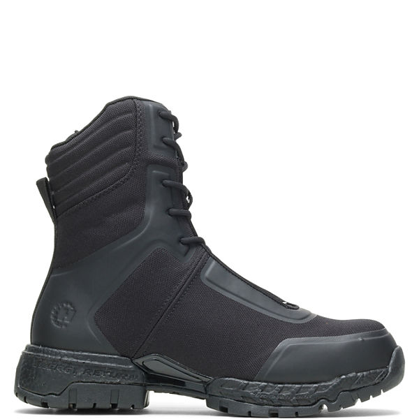FootRests® 2.0 Mission Nano Toe 8" Zipper Boot, Black, dynamic