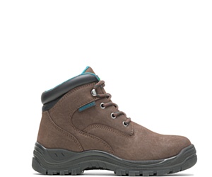 Amber Direct Attach Steel Toe 6" Work Boot, Brown, dynamic