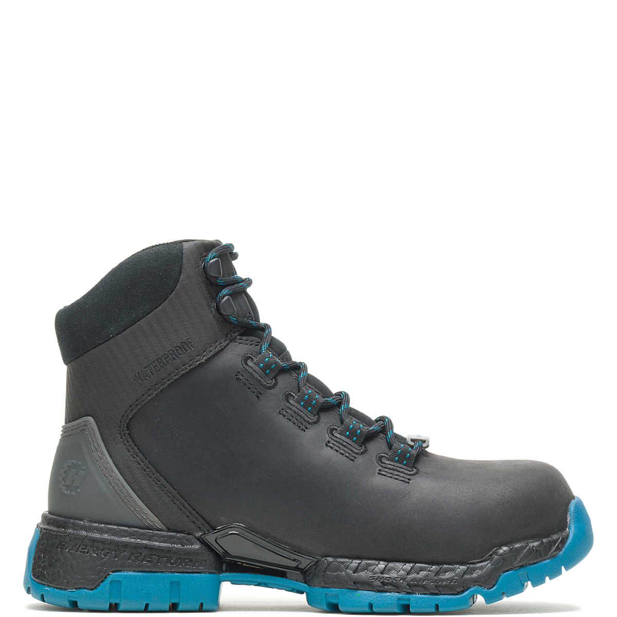 FootRests® 2.0 Maya Waterproof Nano Toe 6" Hiker, Black/Blue, dynamic 1