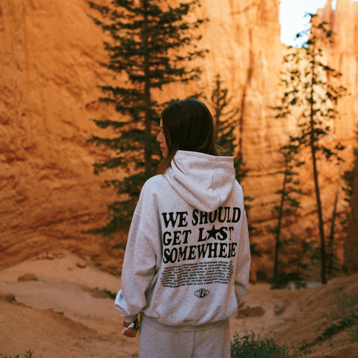 Merrell X Lonely Ghost We Should Get Lost Somewhere Hoodie, Heather Grey, dynamic 4