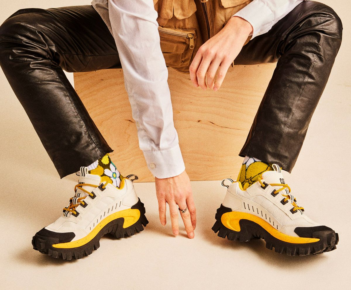 Intruder Shoe, White | Yellow, dynamic 8