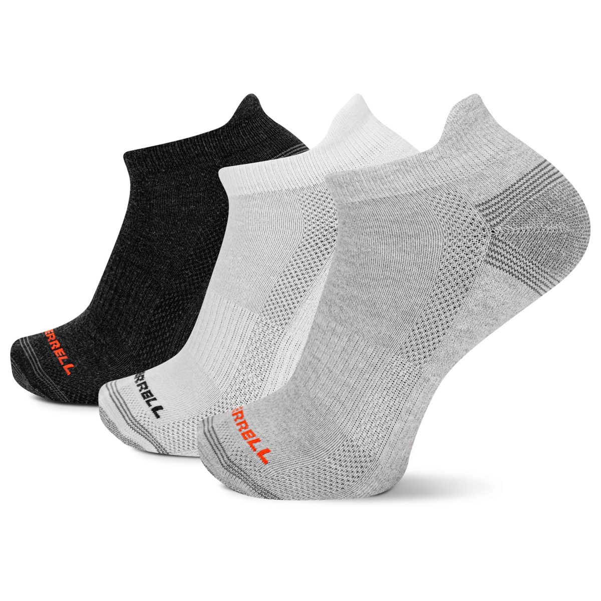 Recycled Low Cut Tab Sock 3 Pack, Grey Heather Asst, dynamic