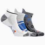 Repreve® Low Cut Tab Sock 3 Pack, Blue Assorted, dynamic 1