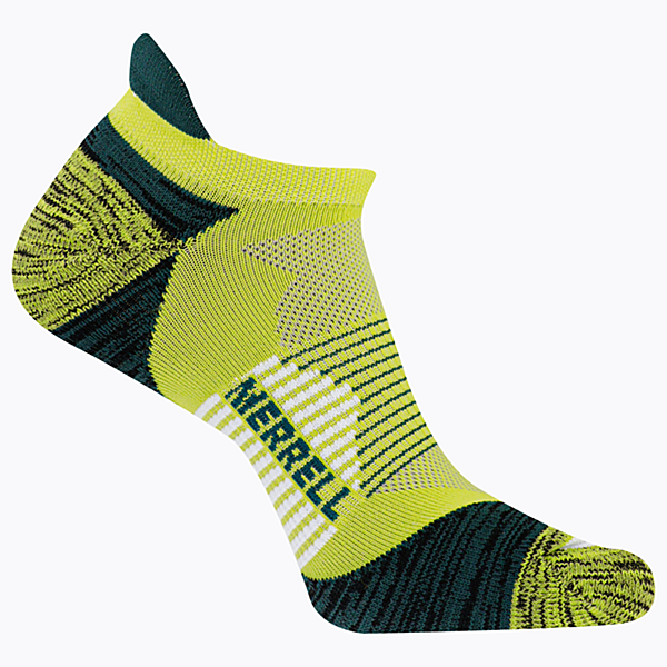 Trail Runner Cushioned Low Cut Sock, Bright Yellow, dynamic