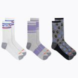 Repreve® Hiker Crew Sock 3-Pack, Lavendar Assorted, dynamic 2