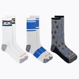 Repreve® Hiker Crew Sock 3-Pack, Blue Assorted, dynamic 2