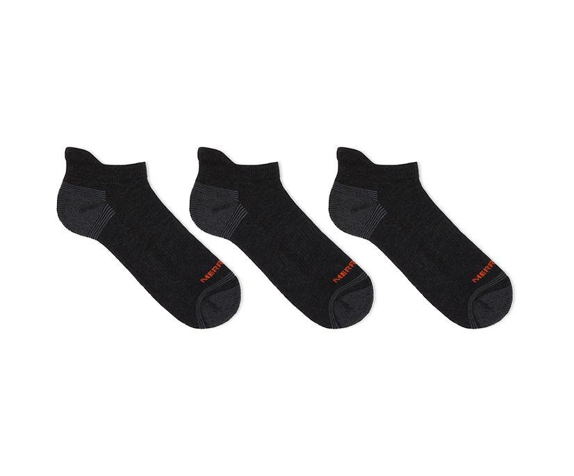 Repreve® Low Cut Tab Sock 3-Pack, Black, dynamic