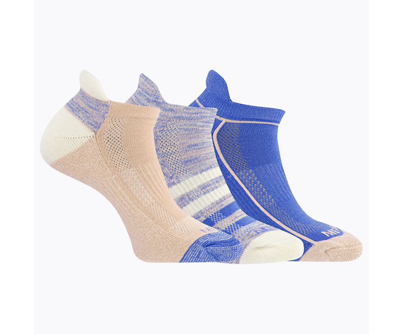 Repreve® Low Cut Tab Sock 3 Pack, Light Blue Assorted, dynamic 1